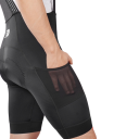 Pánské cyklistické kraťasy s laclem prodyšná síťovaná záda elastické nylon elastan černé krátké pro silniční i rekreační cyklistiku 2