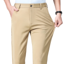 Pánske elegantné spoločenské nohavice s vreckami Jednofarebné formálne nohavice Rôzne farby Pohodlný strih Polyester Spandex 6
