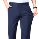 Pánske elegantné spoločenské nohavice s vreckami Jednofarebné formálne nohavice Rôzne farby Pohodlný strih Polyester Spandex 4