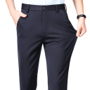 Pánske elegantné spoločenské nohavice s vreckami Jednofarebné formálne nohavice Rôzne farby Pohodlný strih Polyester Spandex 5