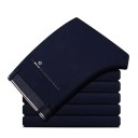 Pánské elegantní kalhoty s elastickým materiálem Rovný střih Formální kalhoty do práce i na společenské akce Pohodlné nošení 3