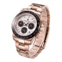 Pánske hodinky Chronograf s dátumom a tachymetrom Svietiace indexy Vodotesné 100 m Puzdro 40 mm Safírové sklo Nerezová oceľ Oceľový náramok 6