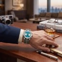Pánske hodinky Chronograf s dátumom Vodotesné 100 m Pouzdro 38 mm Nerezová oceľ 316L Svietiace indexy BGW9 Na každodenné nosenie aj plávanie 10