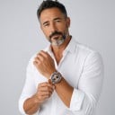Pánske hodinky Chronograf s tachymetrom Vodotesné 100 m Puzdro 38 mm Nerezová oceľ 316L Minerálne sklo Kožený remienok Na každý deň 8