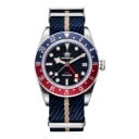 Pánské hodinky GMT s datem Vodotěsné 200 m Svítící indexy BGW9 Pouzdro 39 mm Nerezová ocel 316L Nylonový pásek NATO Na plavání a potápění 1