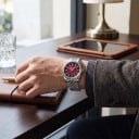 Pánske hodinky s drážkovanou lunetou Safírové sklo Vodotesné 100 m Pouzdro 36 mm Nerezová oceľ 316L Oceľový náramok Na každý deň aj plávanie 6