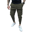 Pánské ležérní vícekapsové slim kalhoty Stylové kalhoty s úzkým střihem Pohodlné kapsáče na každý den Moderní městské kalhoty s kapsami 5