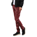 Pánske nohavice z umelej kože Slim fit Moderný štýl Elegantný vzhľad Pohodlné nohavice Slim strih Módne pánske oblečenie Elegantné nohavice 8