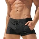 Pánske plavky Polyester Spandex Jednofarebné S kapsičkou na boku Na šnúrku Elastické Rychleschnoucí Pohodlný strih 1