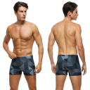 Pánske plavky šedé so vzormi Jednofarebné Polyester Spandex Elastický pás Priliehajúci strih Rýchloschnúce plavky na pláž 2
