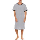 Pánske pyžamo nočná košela krátky rukáv pohodlný strih bavlna polyester domáce nosenie a spánok 4