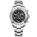 Pánské quartzové hodinky s chronografem Safírové sklo 40 mm ciferník Nerezové pouzdro Pásek 21 cm 1