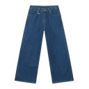Pánské rovné džíny s kovovým kroužkem Široké dlouhé nohavice Ležérní styl Streetwear jeansy Pohodlné pánské kalhoty z denimu 2