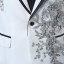 Pánské sako s 3D stříbrnými květinami J2670 5