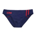 Pánske slipové plavky jednofarebné s prúžkami Nylon Spandex Priliehajúci strih Elastický pás Plavky na pláž bazén s nápisom cm 11