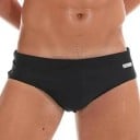 Pánske slipové plavky Na šnúrku Jednofarebné s nápisom For Swim Vyndavateľná vložka Polyester Spandex Elastické 1