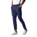 Pánské společenské kalhoty s kapsami Jednobarevné Elegantní rovný střih POLYESTER Stylové pohodlné kalhoty pro muže do práce kanceláře i na slavnostní akce 7