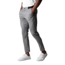 Pánské společenské kalhoty s kapsami Jednobarevné Elegantní rovný střih POLYESTER Stylové pohodlné kalhoty pro muže do práce kanceláře i na slavnostní akce 8