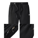 Pánske tepláky jednofarebné na šnúrku s vreckami bavlna spandex Pohodlné a flexibilné pre voľný čas a športové aktivity 3