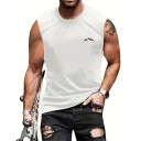 Pánské tílko jednobarevné s kulatým výstřihem O Potisk hory Polyester Lehký letní top na sport volný čas příroda 5