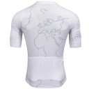 Pánský cyklistický dres s krátkým rukávem na zip, 3 zadní kapsy, s motivem mapy světa, na cyklistiku, sport a jiné aktivity 5