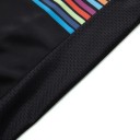 Pánský cyklistický dres s krátkým rukávem na zip, s barevnými pruhy, 3 zadní kapsy na cyklistiku, sport a aktivity 5