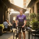 Pánský cyklistický dres s krátkým rukávem Zip po celé délce Pružný materiál 80 % polyester a 20 % spandex 7