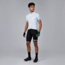 Pánský cyklistický set Dres s krátkým rukávem a kraťasy s laclem a vložkou 90 % polyester a 10 % Lycra Bílý dres a černé kraťasy 4