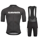 Pánský cyklistický set dres s krátkým rukávem a kraťasy s laclem sportovní cyklo souprava na kolo pro cyklistiku sport a trénink 3