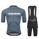 Pánský cyklistický set dres s krátkým rukávem a kraťasy s laclem sportovní cyklo souprava na kolo pro cyklistiku sport a trénink 4