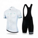 Pánsky cyklistický set dres s krátkym rukávom a kraťasy s laclom a vložkou 90 % polyester a 10 % Lycra biely dres a čierne kraťasy 1