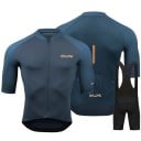Pánsky cyklistický set RAUDAX dres a laclové kraťasy Krátky rukáv Zip Zadné kapsy Priedušný materiál Lycra spandex a polyester Na bicykel 2