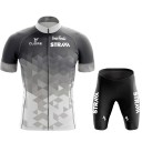 Pánský cyklistický set Strava – dres s krátkým rukávem na zip a kraťasy, prodyšný, pro cyklistiku, sport a volnočasové aktivity 4