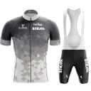 Pánský cyklistický set Strava – dres s krátkým rukávem na zip a kraťasy s laclem, prodyšný, pro cyklistiku a sport 1