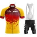 Pánský cyklistický set Strava – dres s krátkým rukávem na zip a kraťasy s laclem, prodyšný, pro cyklistiku a sport 4
