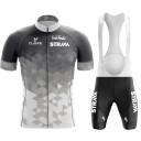 Pánský cyklistický set Strava – dres s krátkým rukávem na zip a kraťasy s laclem, prodyšný, pro cyklistiku, sport a aktivity 1