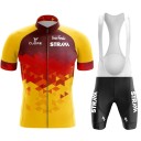 Pánský cyklistický set Strava – dres s krátkým rukávem na zip a kraťasy s laclem, prodyšný, pro cyklistiku, sport a aktivity 4