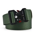 Pánsky nylonový opasok 125 x 3,8 cm Odolný taktický opasok s kovovou rýchloupínacou prackou Nastaviteľný opasok k uniforme Nohaviciam Vybavenie 6