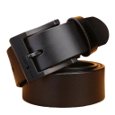 Pánský opasek z pravé kůže 3,8 cm Elegantní kožený pásek s kovovou přezkou Klasický styl do kalhot Luxusní přírodní materiál Módní doplněk 1