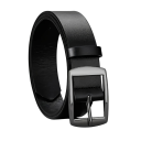 Pánský opasek z PU kůže 3 cm Tmavě šedá kovová přezka Elegantní pásek do kalhot Klasický styl Nastavitelný módní doplněk pro muže 1