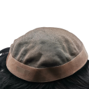 Pánský příčesek tupé 15,2 cm s hustotou 140 % Rozměr 15,2 x 22,9 cm Jemné monofilní lidské vlasy Přírodní černá barva Náhrada vlasů pro muže 3
