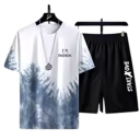 Pánsky set tričko a kraťasy Krátky rukáv Kulatý výstrih Výrazný potlač Stahovací pás Ľahký polyester Voľný strih Na šport aj voľný čas 2