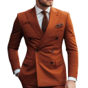Pánský set z bavlny a vlny Elegantní sada saka a kalhot pro muže Jednobarevný formální komplet s kapsami a knoflíky Stylový oblek v různých barvách 9
