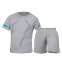 Pánský sportovní set tričko a kraťasy Dvoudílný komplet s krátkým rukávem a pružným pasem Polyester Na sport běh fitness 2