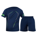 Pánský sportovní set tričko a kraťasy Dvoudílný komplet s krátkým rukávem a pružným pasem Polyester Na sport běh fitness 4