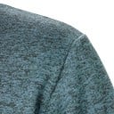 Pánsky sveter s dlhým rukávom a golierom Jednofarebný elegantný sveter s gombíkmi pri golieri Hnedé záplaty na lakťoch Polyester Rôzne farby 38