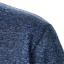 Pánsky sveter s dlhým rukávom a golierom Jednofarebný elegantný sveter s gombíkmi pri golieri Hnedé záplaty na lakťoch Polyester Rôzne farby 40
