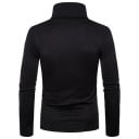 Pánsky sveter s dlhým rukávom a rolákem Slim fit Jednofarebný pletený sveter Elegantné módne oblečenie Jesenný zimný sveter Polyester 7