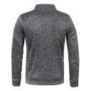 Pánsky sveter s dlhým rukávom a rolákovým golierom Polovičný zips Jednofarebný polyesterový sveter Elegantný a pohodlný moderný sveter viac farieb 11