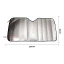 Pantalla solar para parabrisas de coche 150 x 80 cm Plegable de aluminio Plateada Protección del interior del vehículo contra el sol UV y la escarcha 7